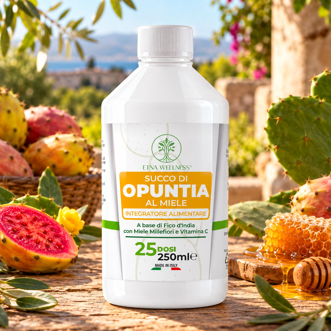 Succo di opuntia al miele - 250 ml
